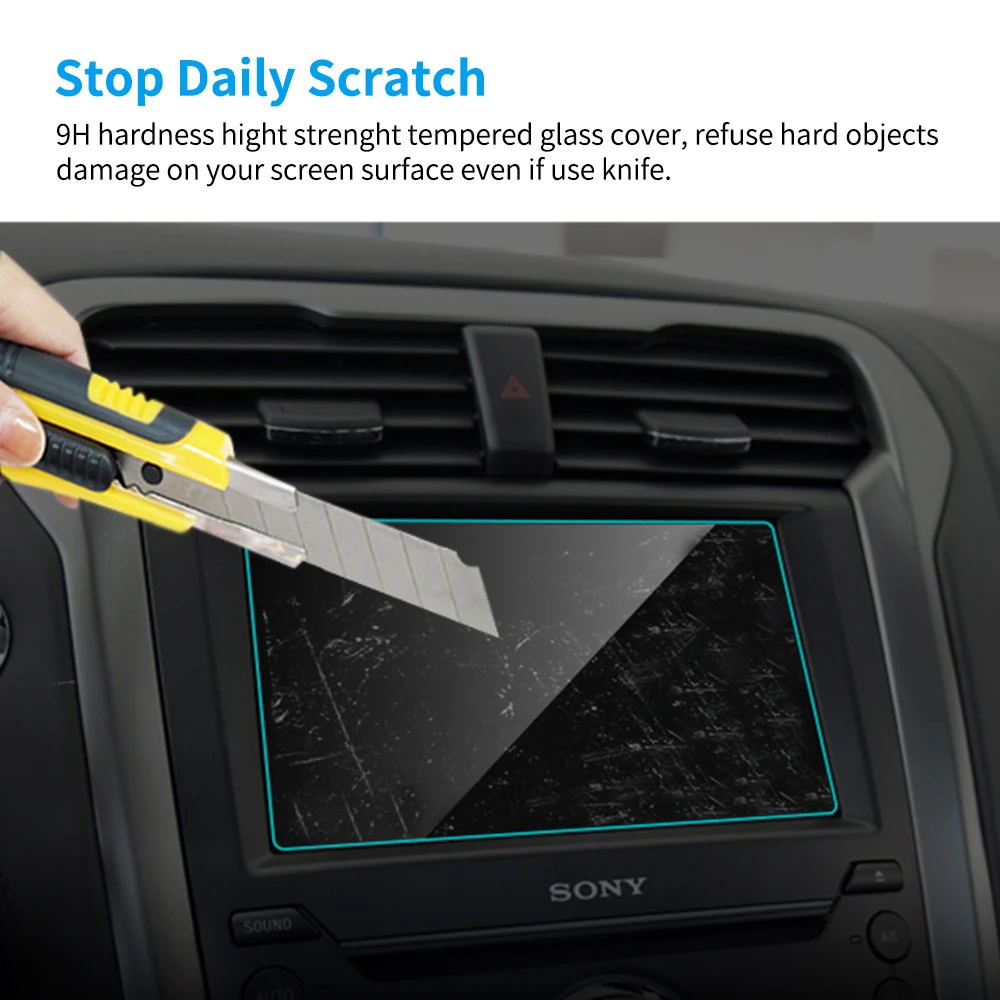 car gps navigation screen protector for ford fusion mondeo car display screen tempered glass protective film auto accessories free global shipping