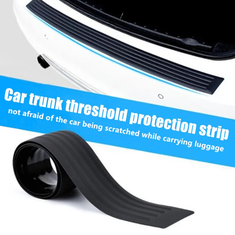 

Universal Car Trunk Door Guard Strips Sill Plate Protector Rear Bumper Guard Rubber Mouldings Pad Trim Cover Strip Car Styling