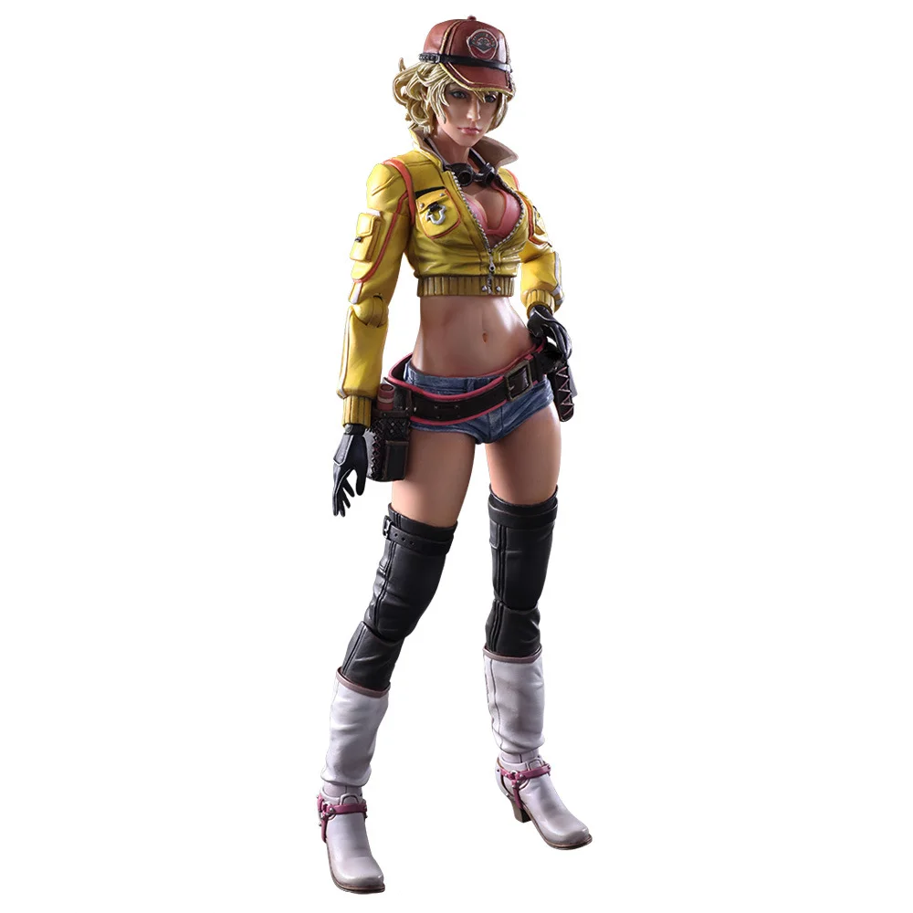 

Hasbro Genuine PlayArts FINAL FANTASY Cindy Aurum Joints Movable Action Figure Model Toys