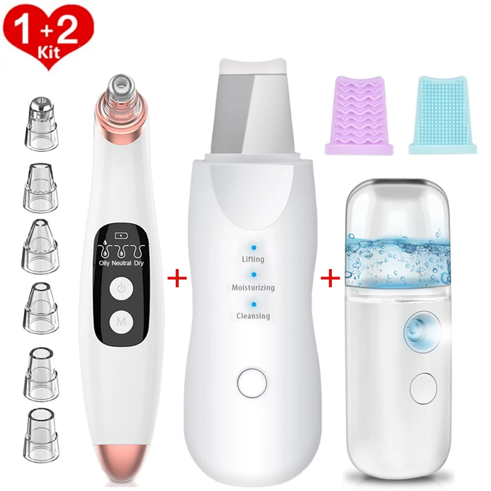 

Blackhead Remover Vacuum Pore Cleaner Face Ance Pimple Removal Skin Scrubber Reduce Wrinkles Facial Lifting Nano Facial Sprayer