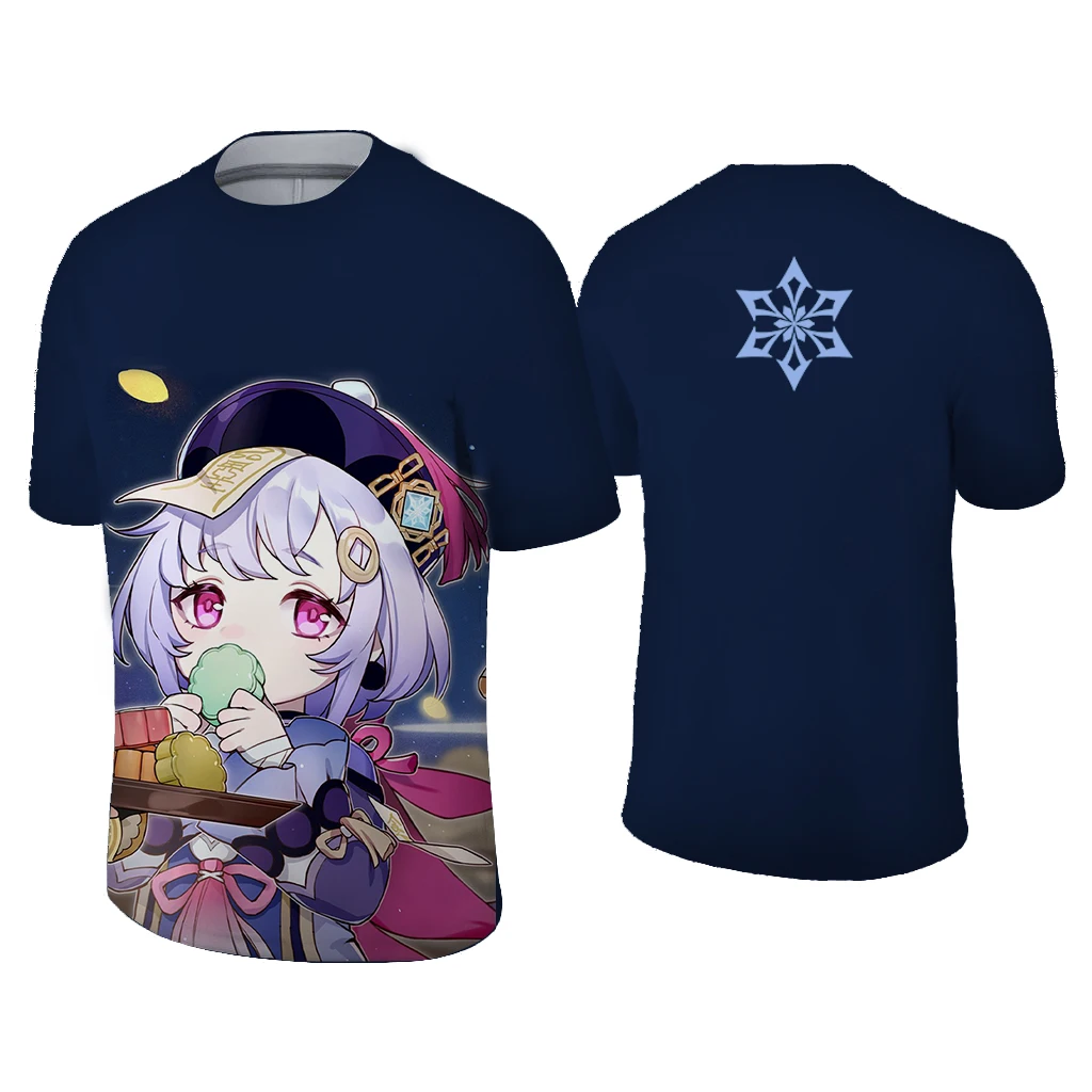 

2021 Summer new 3D printed Tshirt cute anime printed T-shirt for men and women casual O-neck hip-hop short-sleeved European size