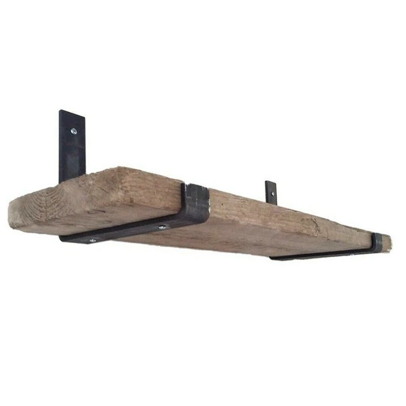 

Fashion-2PC Rustic Shelf Brackets 225mm Scaffold Board Industrial Solid Steel Heavy Duty