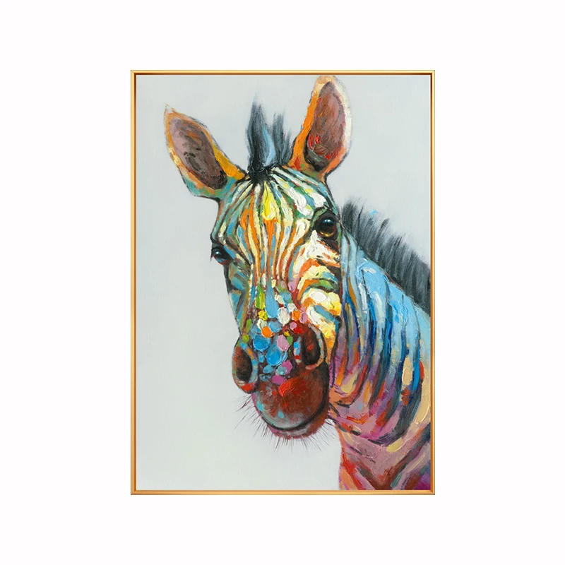 

Zebra Modern Minimalist Gorgeous hand-painted Oil Paintings Restaurant Entrance Living Room Bedroom Wall Decorative Painting