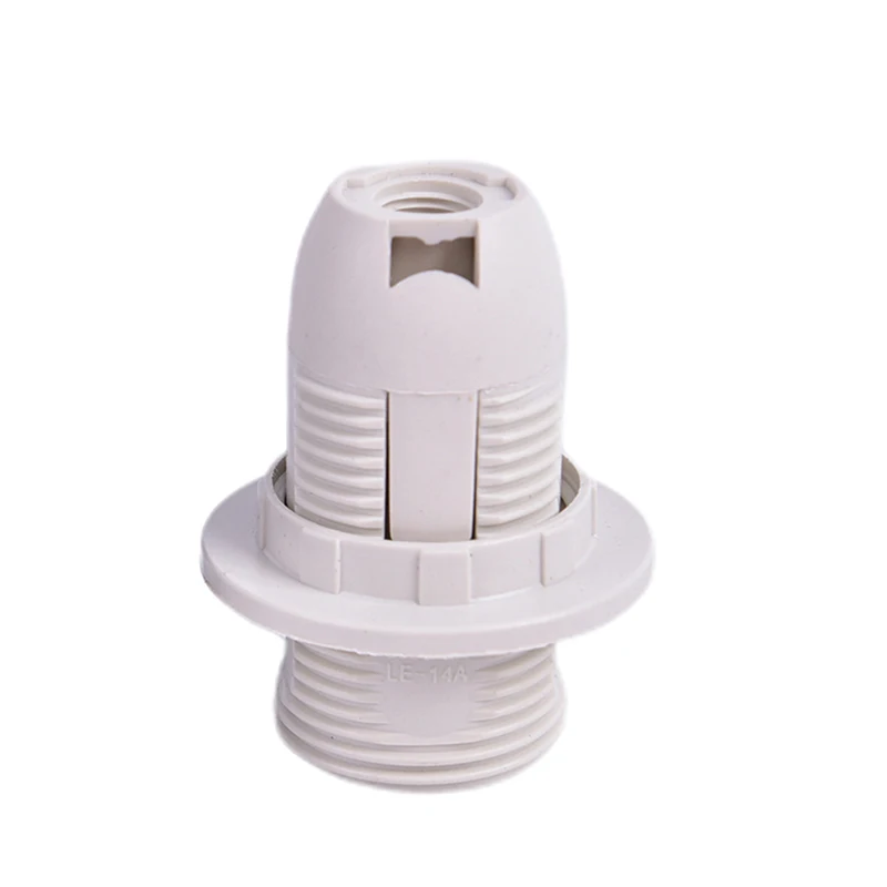 

1PC 2A 250V E14 Card-type Lamp Holder CE Certification E14 Socket White Black Color Plastic HUXUAN M5845