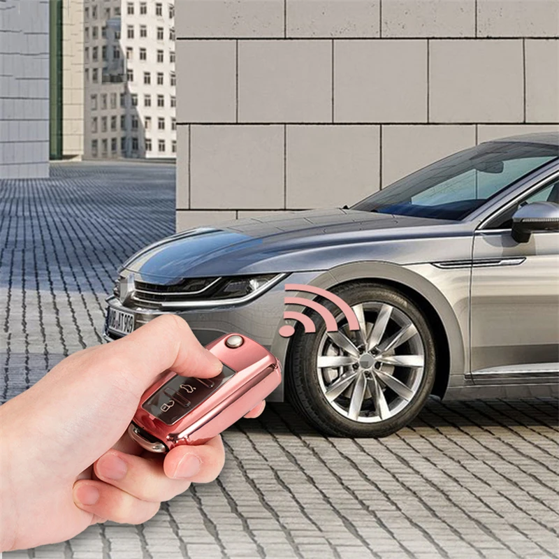 ТПУ мягкий чехол для ключей автомобиля чехол для VW Volkswagen Skoda Polo Tiguan Passat Jetta MK5 MK6 T5 Beetle аксессуары