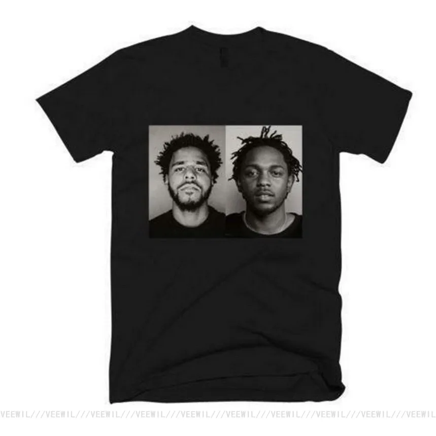 

J COLE X KENDRICK LAMAR Мужская Женская футболка американского размера Хлопковая мужская футболка высокого качества