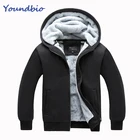 Мужская Флисовая Толстовка с капюшоном, новинка зимы 2021, однотонная свободная Мужская рубашка с капюшоном, худи, модная черная Теплая мужская Толстовка