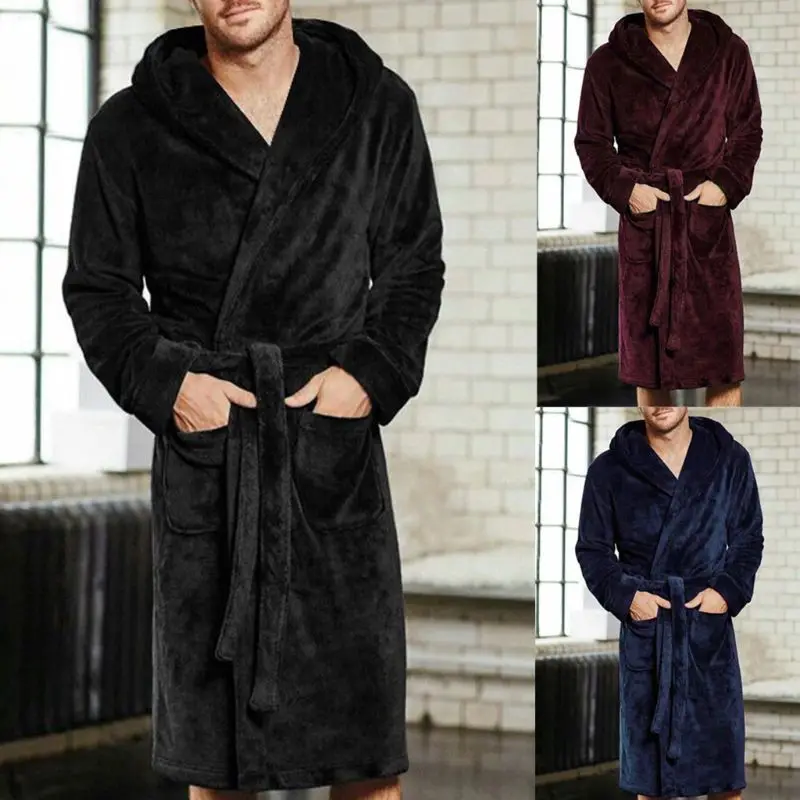 

NEW Mens & Ladies Cotton Hooded Bathrobe Towelling Bath robe Dressing Gownx1