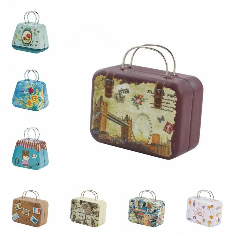 Игрушки для детей мультфильм красивая кукла аксессуары металлический чемодан