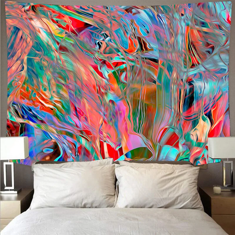 Загадочный разноцветный разукрашеный тканевые обои Большой wall art