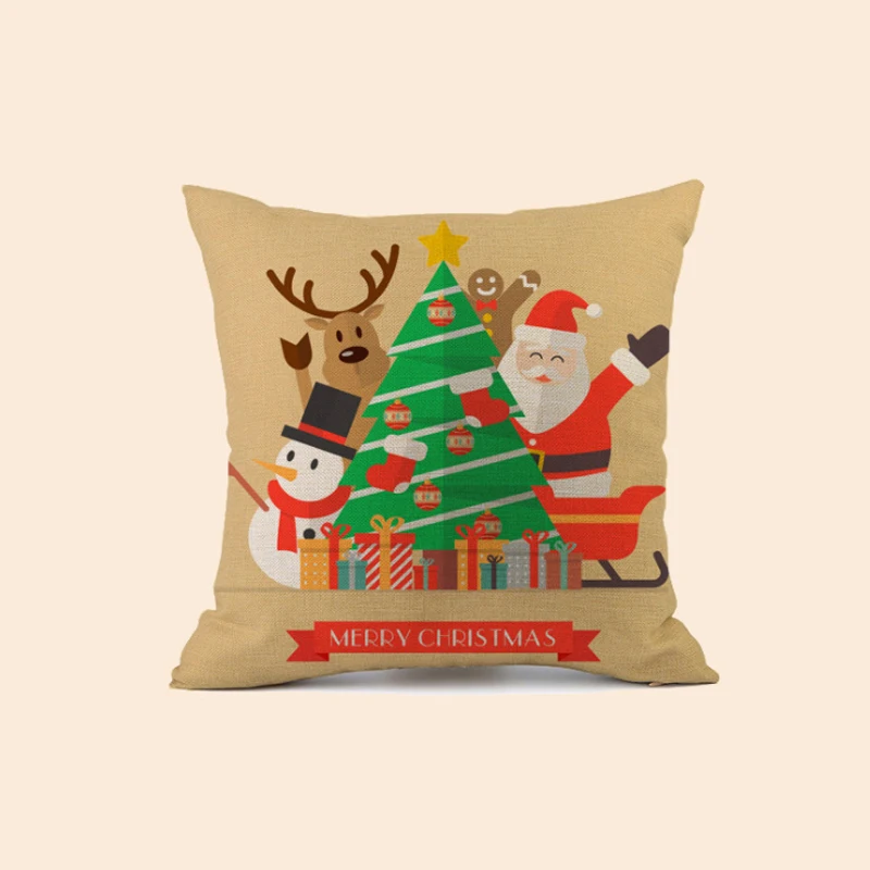 Чехол для подушки Merry Christmas декоративное хлопковое белье наволочка дивана