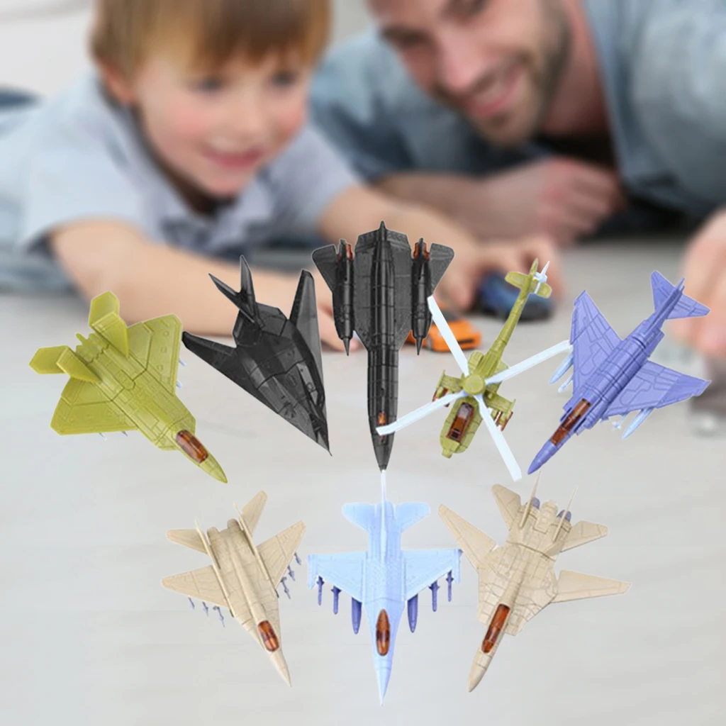 

8pcs Air Force Jet Play Set Fighter for Kids Boy Girls Pullback Plane Model