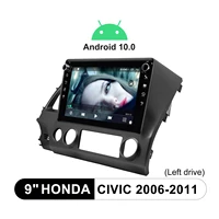 9 car stereo radio android 10 central multimedia player smart car system for honda civic 2006 2011 gps wifi reverse view camera
