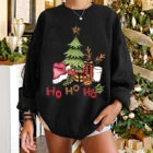 Толстовка с рождественской елкой, рождественский подарок, узор, длинные рукава, смешной Рождественский топ унисекс, хипстер Толстовка в подарок