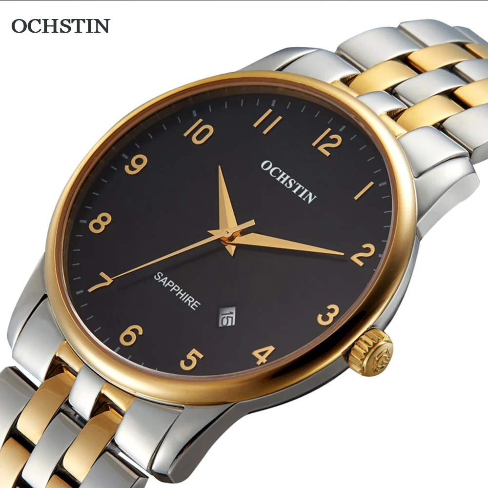

OCHSTIN Luxury Fashion Watch Casual Quartz Simple Dial Wrist Watches Men's Sports Stainless Stee Waterproof Clock Male Hot Sale
