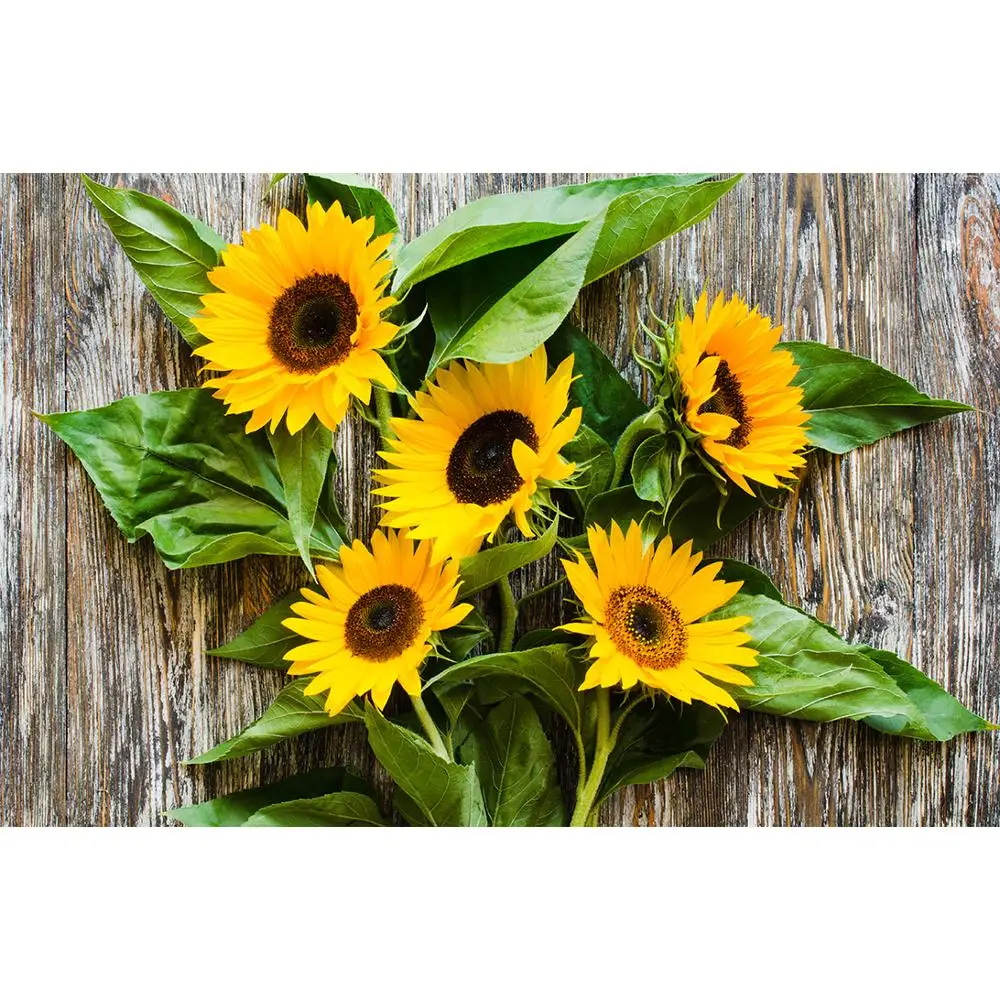 

Vinyl Custom Photography Backdrops Prop scenery+ Flower and Wooden Planks Theme Photography Background 200207FK-004