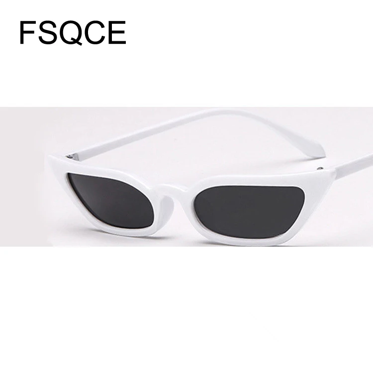 Солнцезащитные очки кошачий глаз женские конфетных цветов модные маленькие с