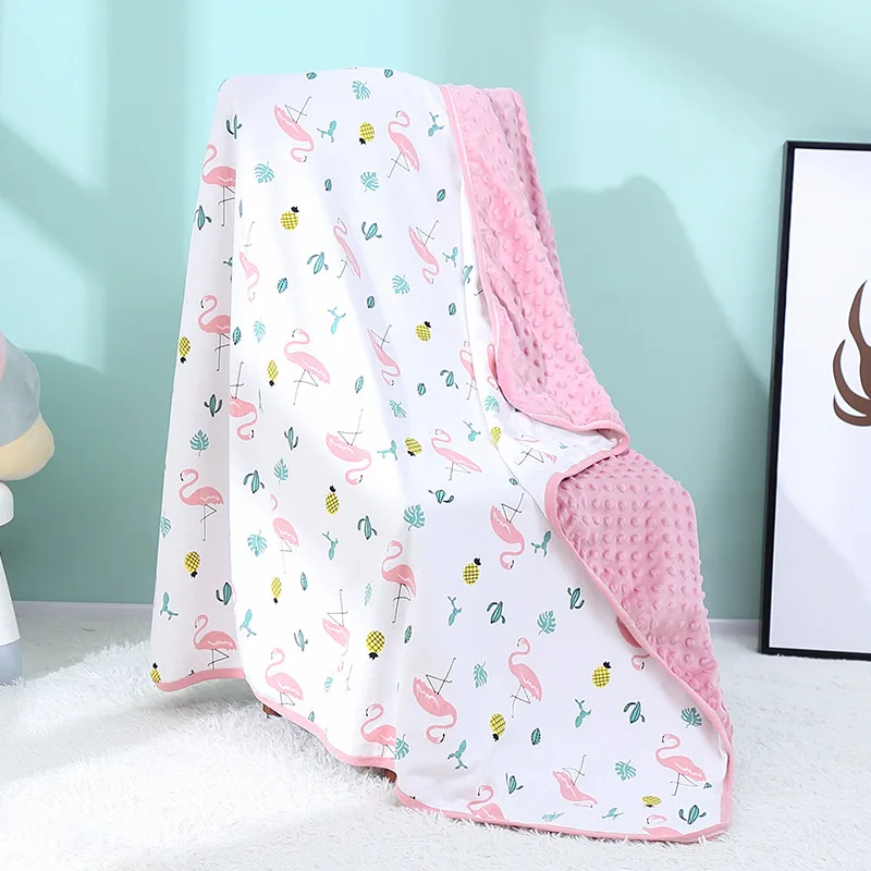 

120*140cm Kids Blanket Comfort 3D Peas Quilt Cotton Thickening Cartoon Children's Hug Blanket Stroller Windproof Quilt Wholesale