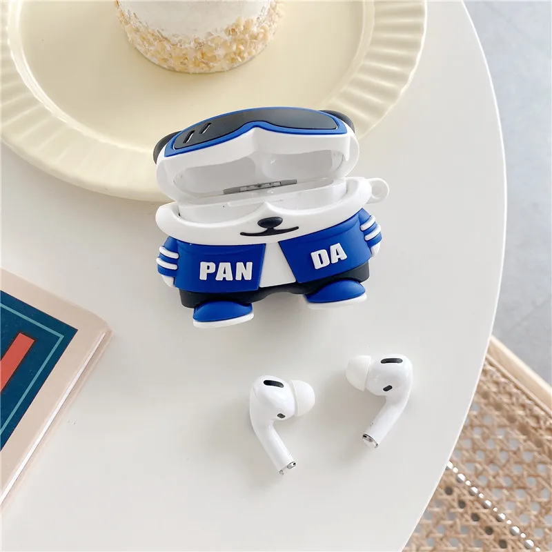 

3D Cartoon Panda Cute Earphone Case for Airpods Pro 1 2 Wireless Headphone Soft Cover for Airpods Case Wireless Charging Box