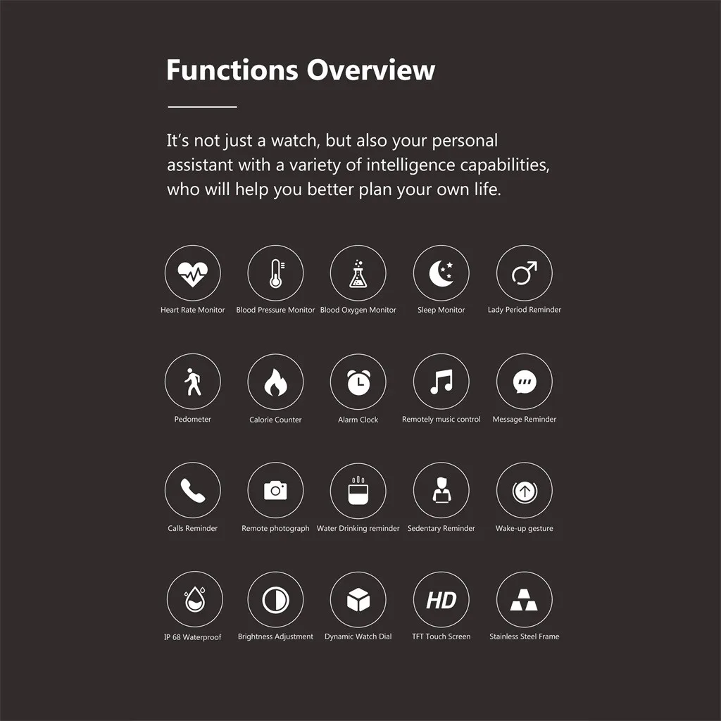 

Free Ship CARPRIE Kw10pro Smart Watch Women Waterproof Blood Pressure Monitor Smart Bracelet Reloj inteligente multifuncional