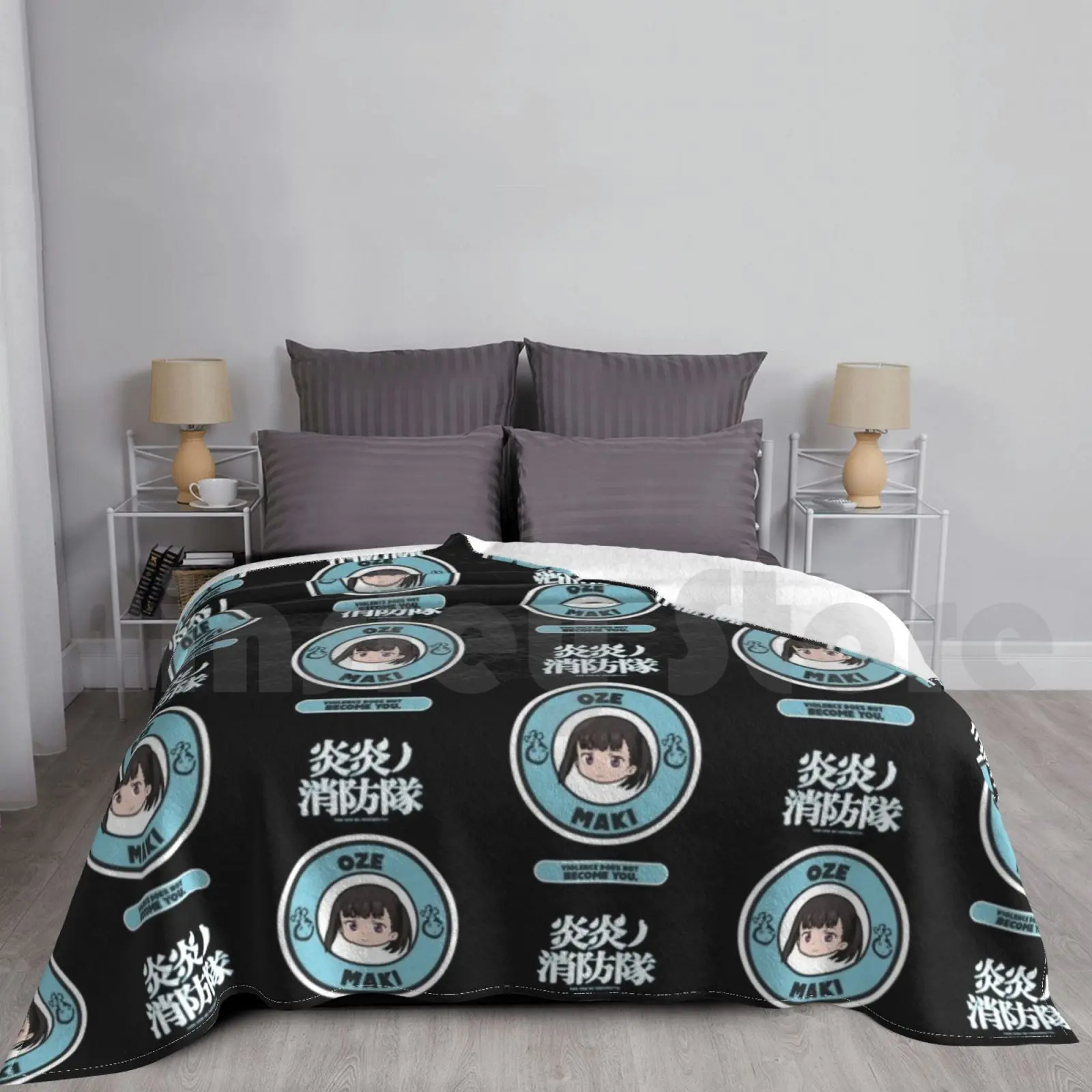 : Одеяло Maki Oze Chibi модное Аниме Манга на заказ