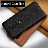 genuine leather phone case for oneplus 8 pro 7 pro 7t pro 6 6t 5 5t 3 3t cases luxury natural goat skin comfortable feel cover