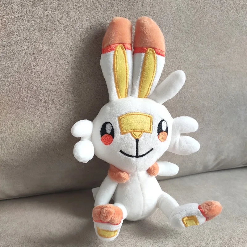 

23cm Pet Elf Cute Plush Toys Kawaii Scorbunny White Rabit Peluche Doll Cartoon Anime Movie&TV Figure Brinquedo Toys for Children