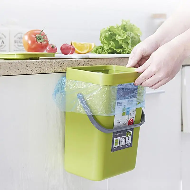 3/5L Настенный Складной мусорное ведро висит Кухня умная мусорная корзина