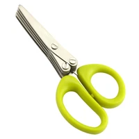 50 hot sale kitchen stainless steal 3 layer blades vegetable green onions cutting scissors