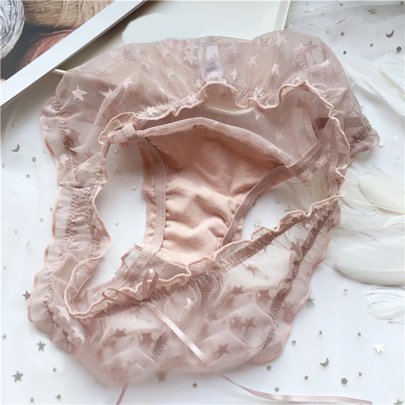 

Woman's Underwear 2021 New Traceless Breathable Women Underpants Star Thin Comfortable Panties Fashion Lace Woman Sexy Panties