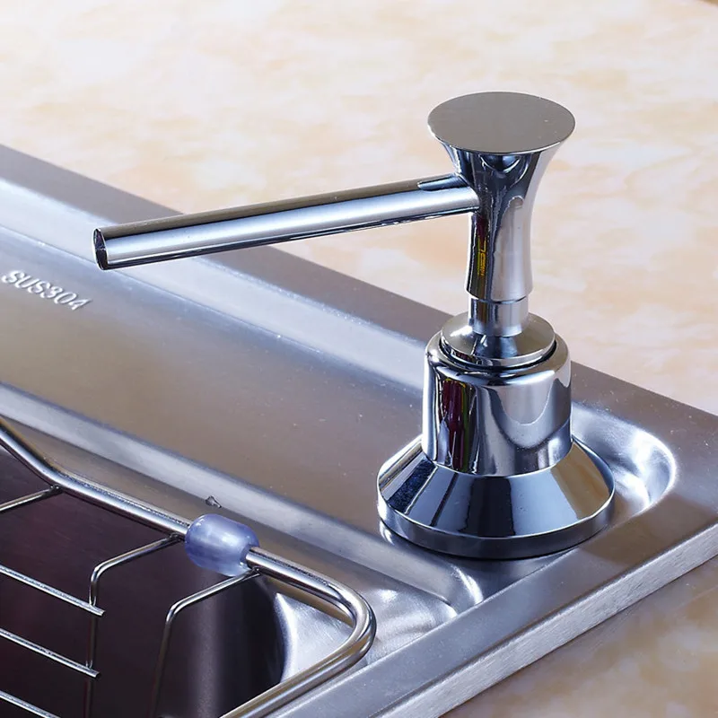 Дозатор жидкого мыла WZLY черная/хромированная латунная бутылка для кухонной