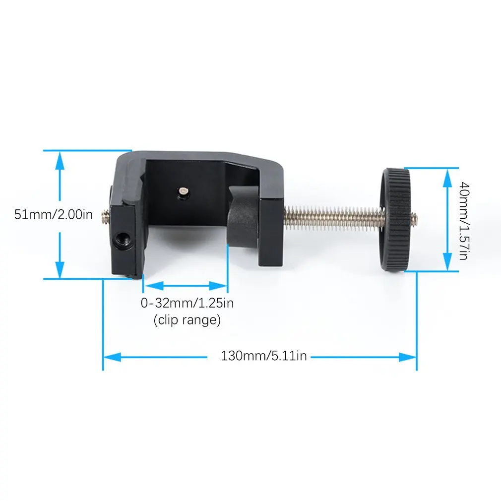 

Desktop Universal Multifunction C-style Camera Screw clamp + 360 Degree Mini Ball Head 1/4" Screw Flash Speedlite