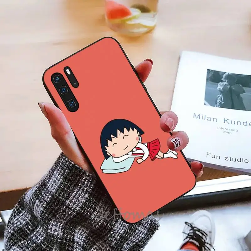 

Anime Chibi Maruko Phone Case For Huawei P9 P10 P20 P30 Pro Lite smart Mate 10 Lite 20 Y5 Y6 Y7 2018 2019