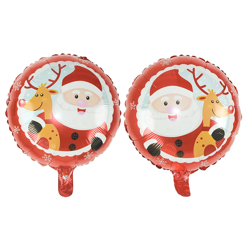 

3pcs/lot 18inch Christmas Round Foil Balloons Santa Claus Snowman Merry Christmas Happy New Year Party Decoration Helium Globos