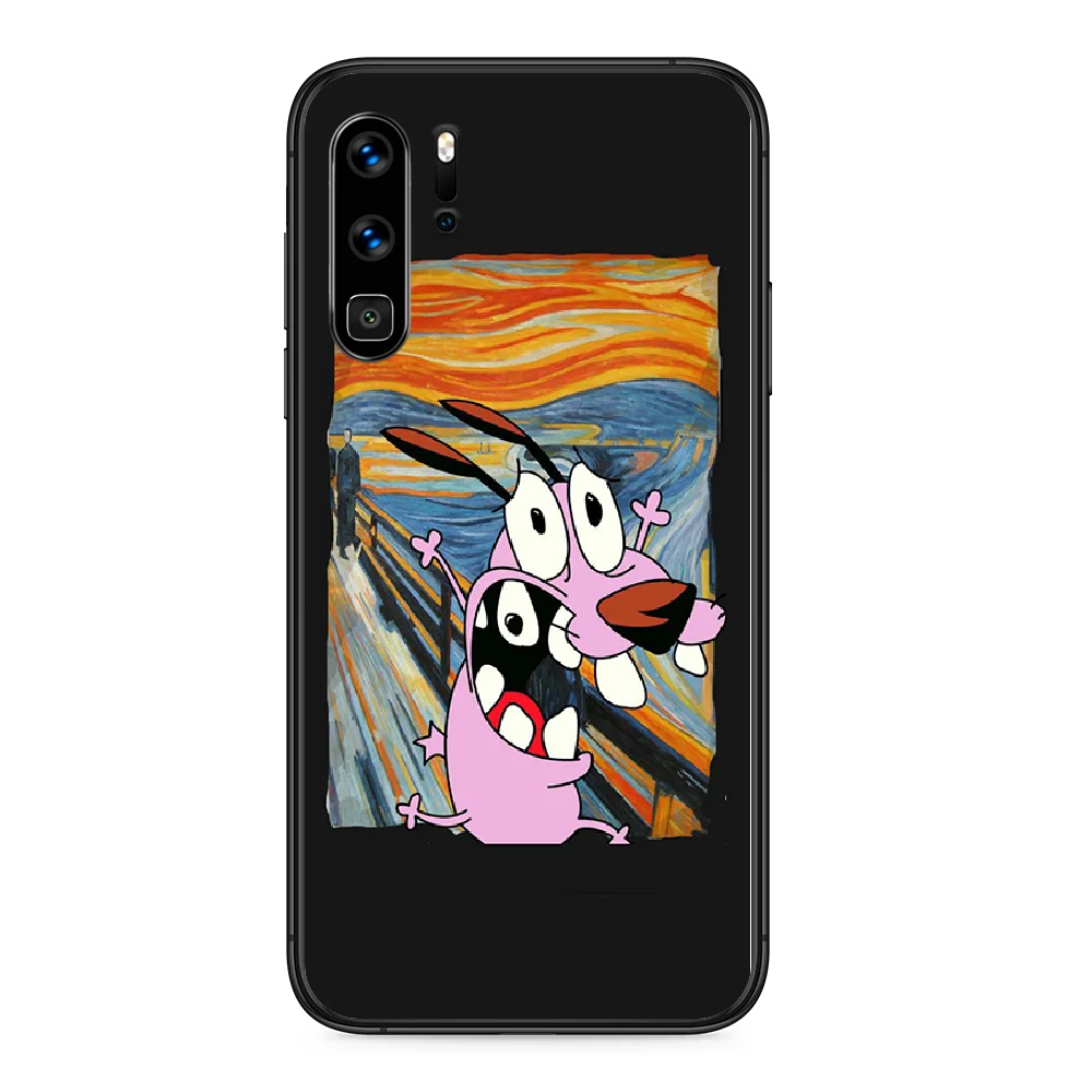 

Cowardly Dog Phone case For Huawei P 9 Smart 10 20 30 40 8 Lite Mini Z 2019 Pro black Etui tpu bumper soft prime pretty