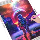 Наборы для алмазной живописи сделай сам, литой клей, зубчатая кромка, холст, волк, девушка, рукоделие, уникальный подарок, нерамка, животное, украшение для дома