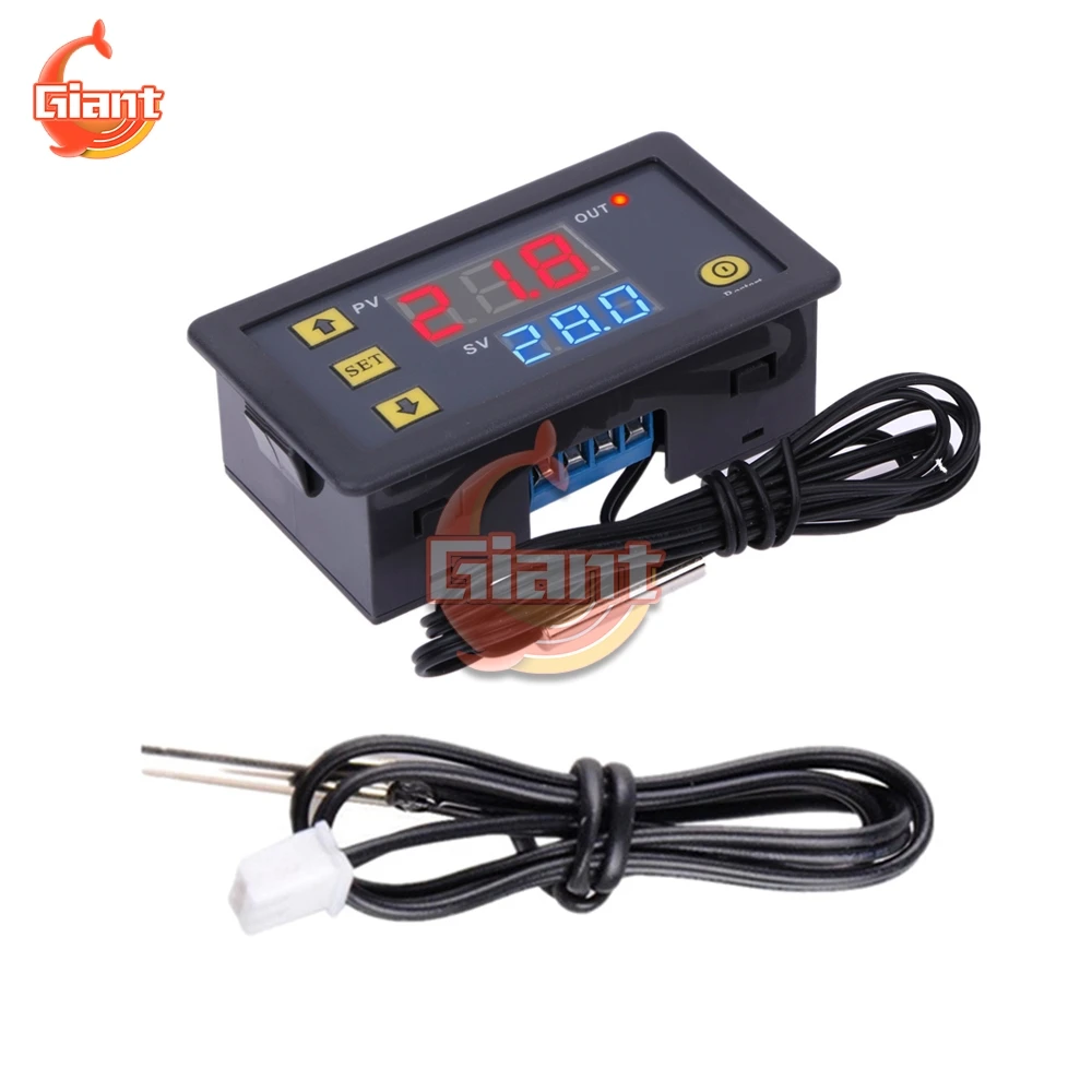 20A DC 12V цифровой регулятор температуры красный синий дисплей термостат -55 ~ 120