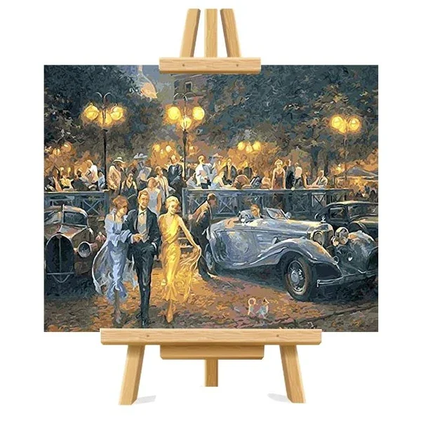

Upper class party Picture DIY Painting By Numbers Colouring Zero Basis HandPainted Oil Painting Unique Gift Home Decor
