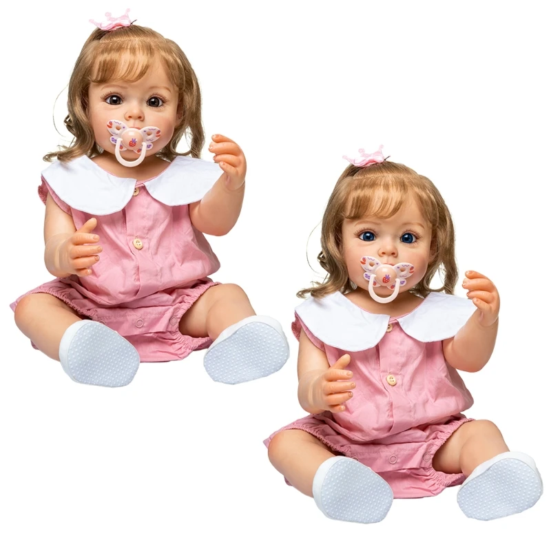 

21’’ Reborns Dolls Girls Gift Interactive Soft Touching Full Body Education Toy