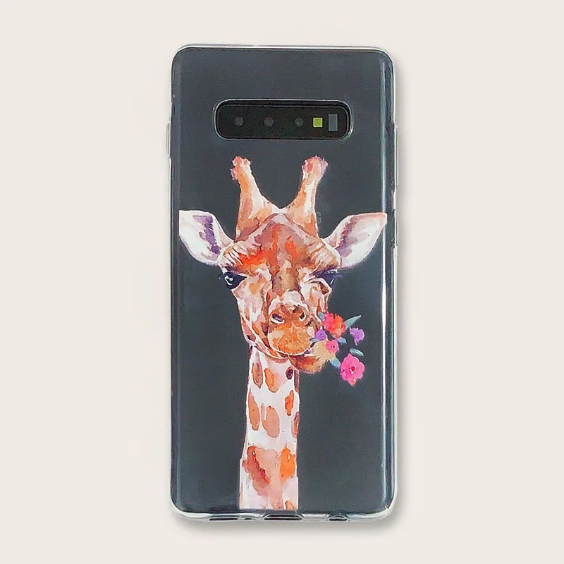 

Samsung Transparent Painted Fawn Phone Case for Galaxy S8 / Galaxy S9 / Galaxy S10 TPU All Inclusive Phone Case