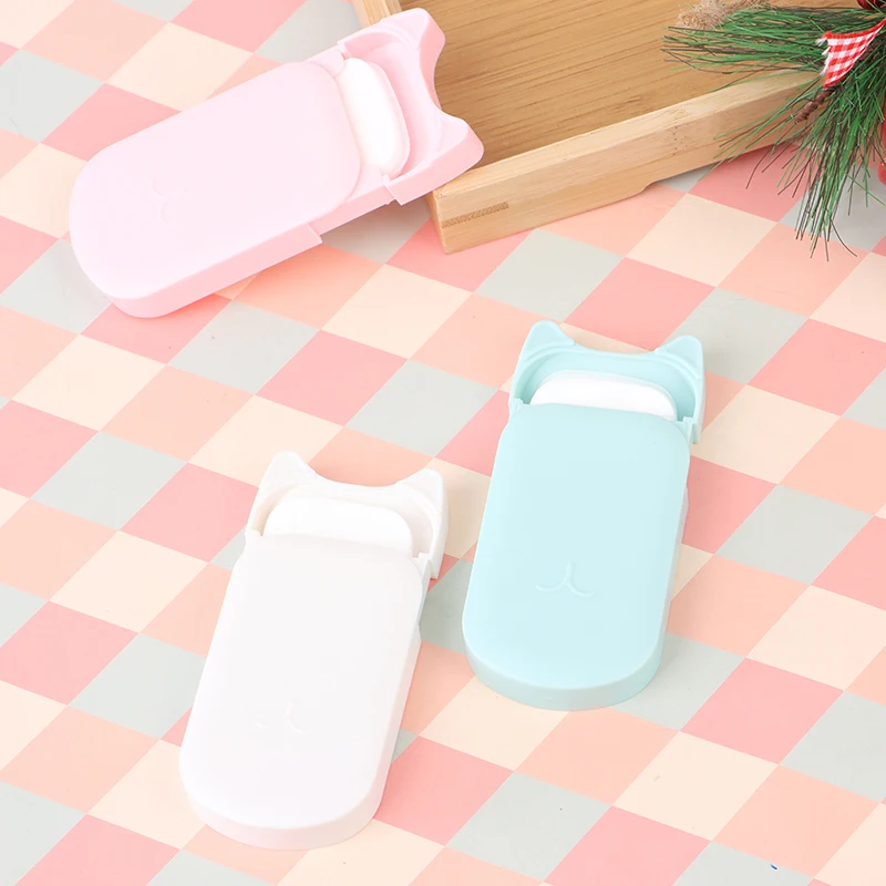 

Drop Shipping 30pcs/box Disposable Portable Boxed Soap Paper Camping Outdoor Mini Soap Slice Laundry Wash Hand Paper Soap