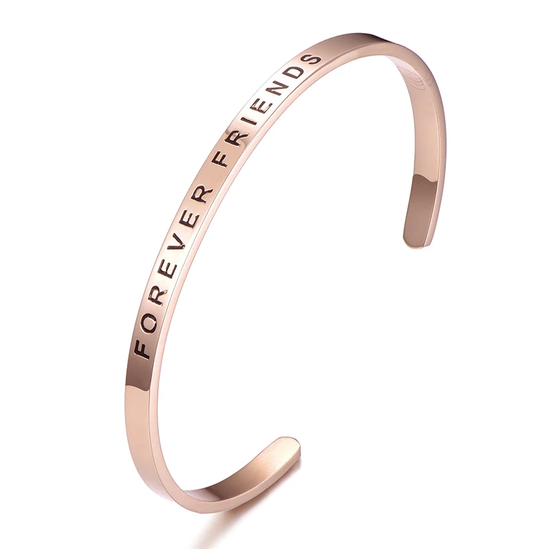 Forever Friends диаметр 40 мм браслет из нержавеющей стали золото/серебро/розовое золото
