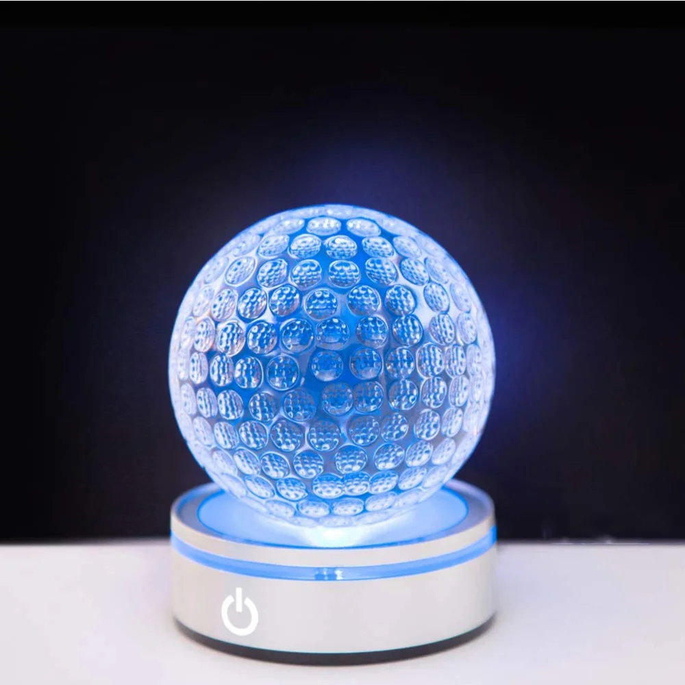 

Round LED Light Base Crystal Display Show Stand with Sensitive Touch Switch