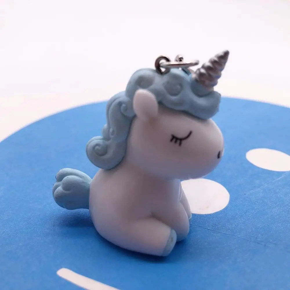 Брелки для ключей с куклой-единорогом Женский мультяшный брелок куклой розового