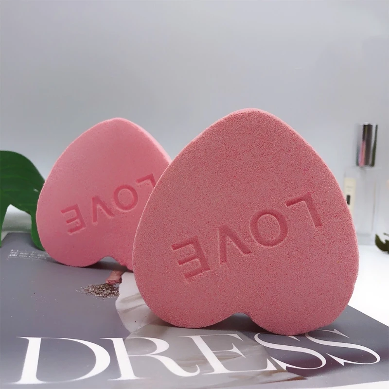 

Q1QD Bubble Love heart Bath Bomb Natural Fizzy for Women Moisturizes Dry Sensitive Skin. Releases Color, Scent, and Bubbles