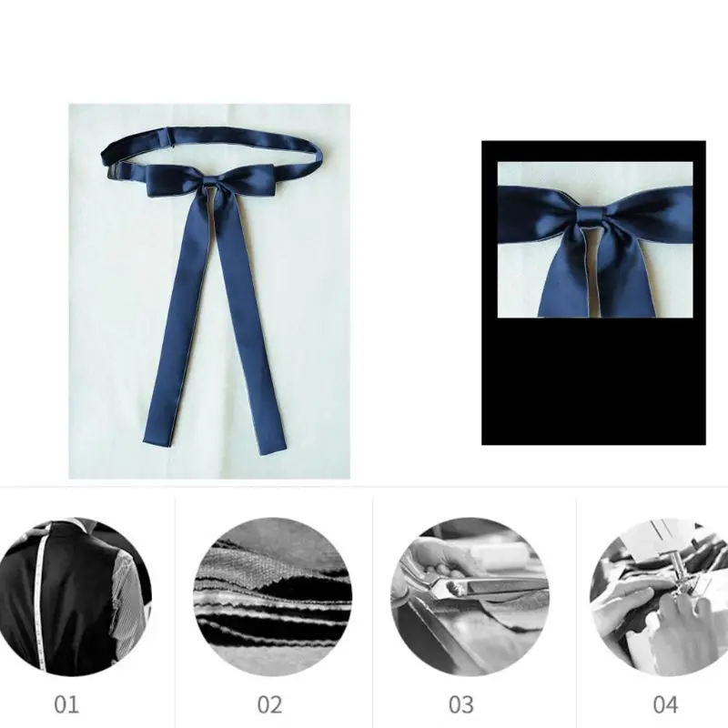 Мужской женский мужской предварительно завязанный шейный ремень длинный узкий