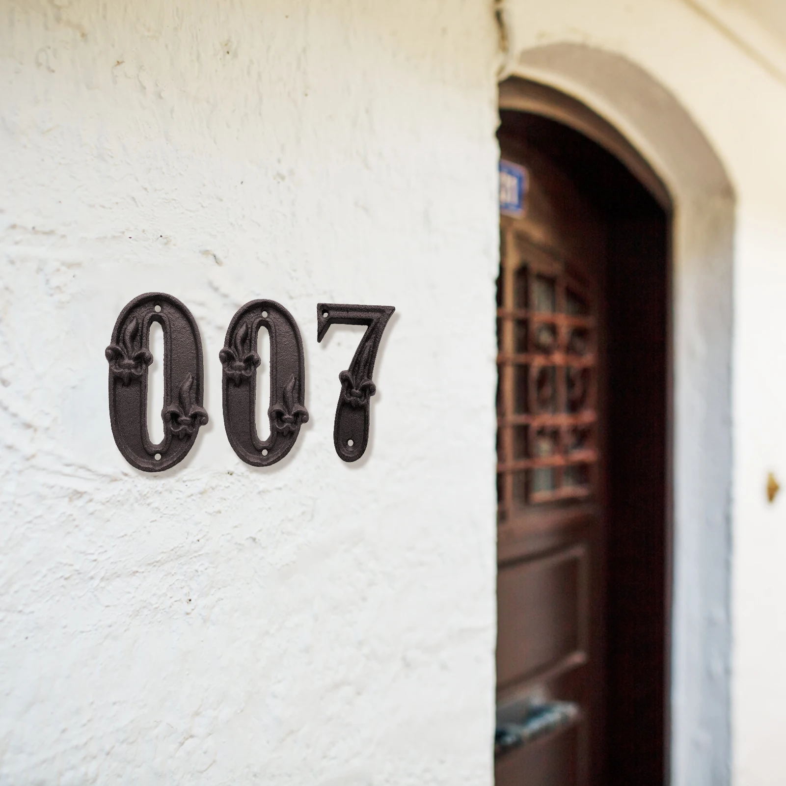 Чугунный уникальный номер для дома 0-9 домашний адрес номера Ретро Цифровые