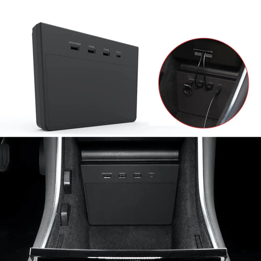 Автомобильный зарядный usb хаб 5 портов в 1 держатель Органайзер для хранения
