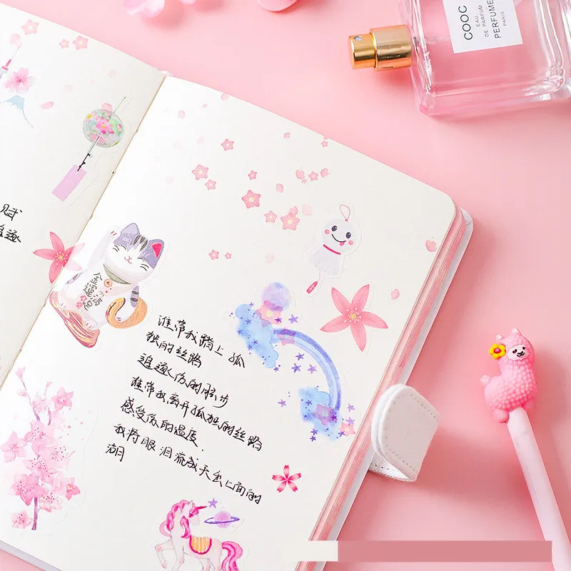 Kawaii Journal A5 блокнот с оленем сетка пустой рисунок ежедневный Еженедельный розовый