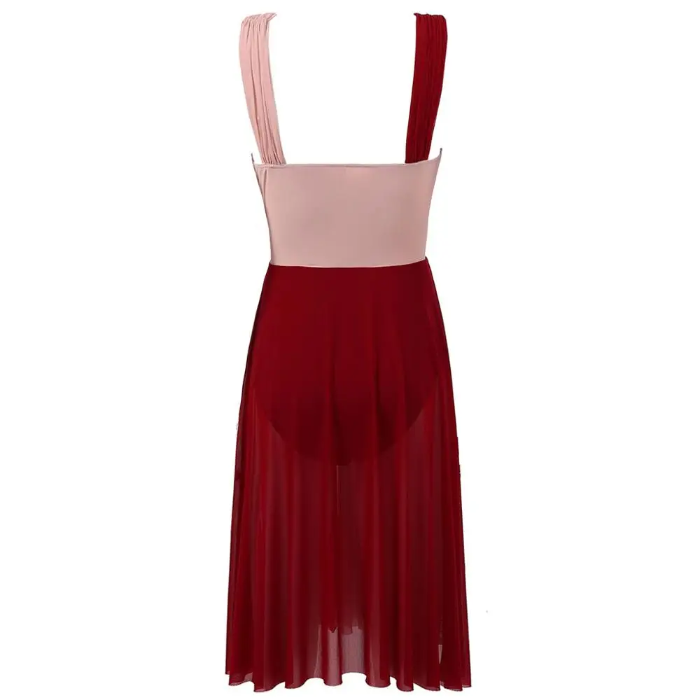 Новинка женское Сетчатое цветное гимнастическое трико без рукавов балетное